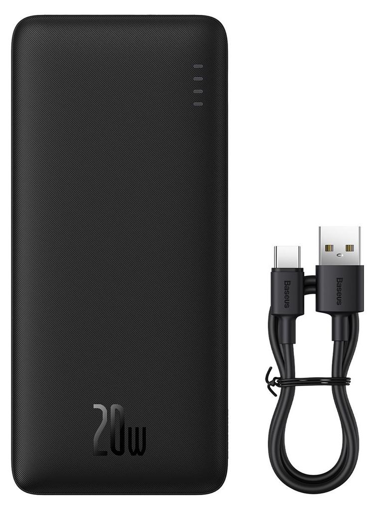 Powerbank Baseus Airpow, 20000mAh, 20W, QC + PD, nero Immagine del prodotto 
