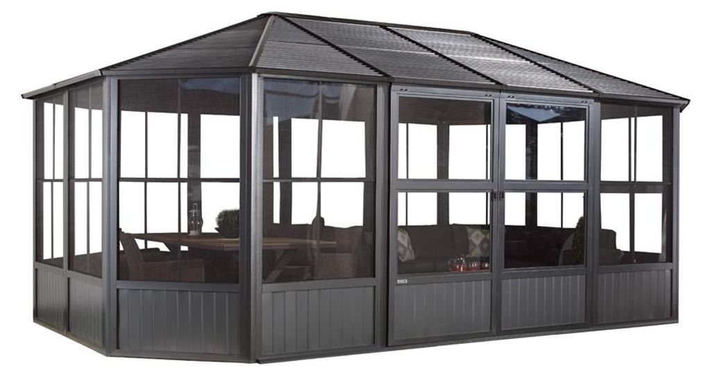 Sojag Charleston 1218 Metall Pavillon mit Seitenteilen 4x6 Produktbild 