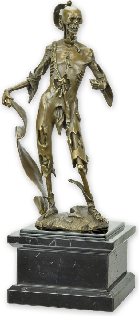 Bronzeskulptur Memento Mori Replikat Retro Design Produktbild 