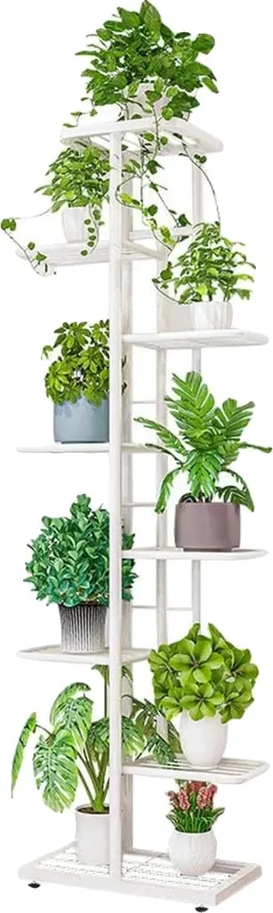 Support plantes intérieur pour optimiser l'espace - 8 niveaux métal