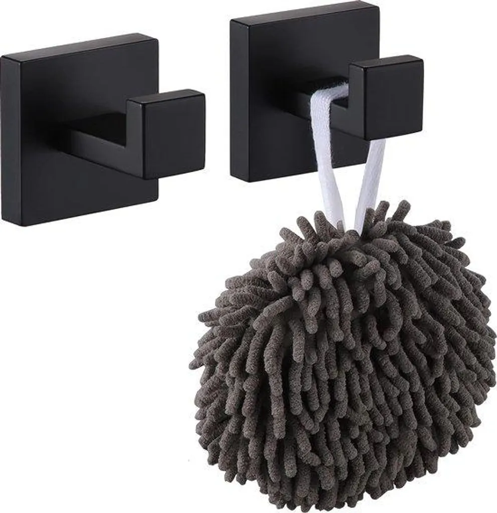 Crochet mural noir inox 304 : Finissez-en avec la rouille et le désordre