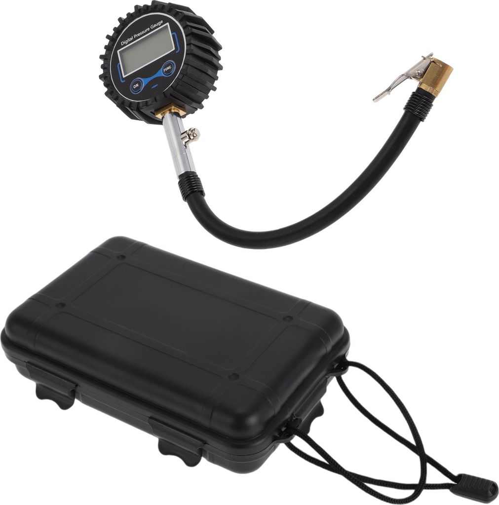 1 Set Universal Digitaler Reifendruckmesser mit Verpackungsbox 3-200PSI Digitaler Luftdruckmesser für Autos