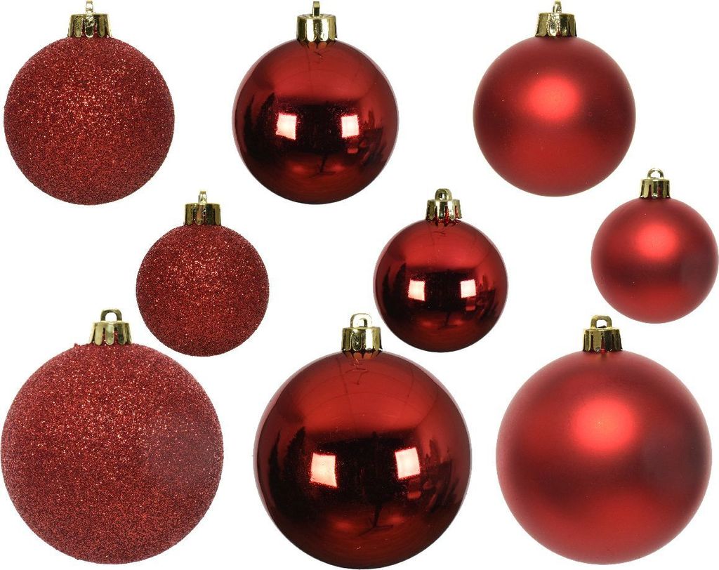 Weihnachtskugeln Kunststoff Mix 4-6cm 30er Set - Produktbild 