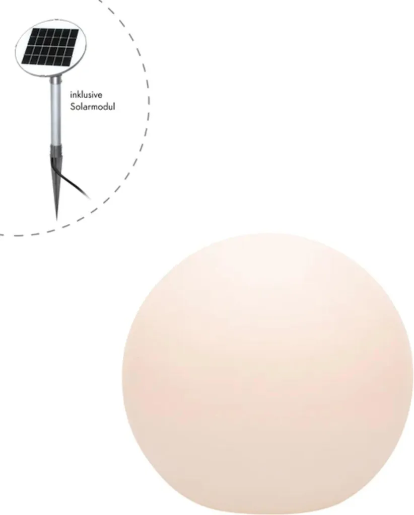 Lampe solaire boule de jardin 30cm - Décoration lumineuse extèrieure