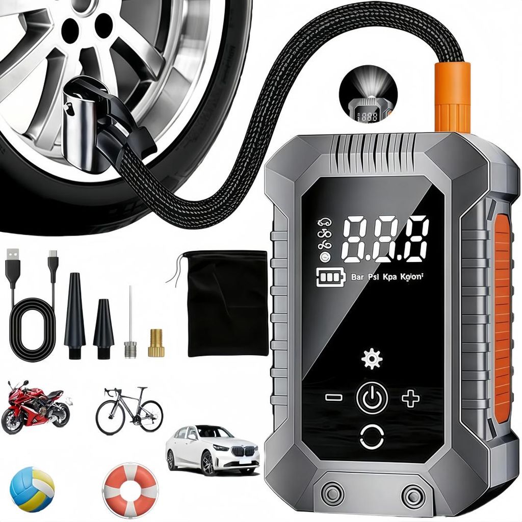Elektrische Luftpumpe mit 4000mAh Akku, 150PSI, Tragbar Produktbild 