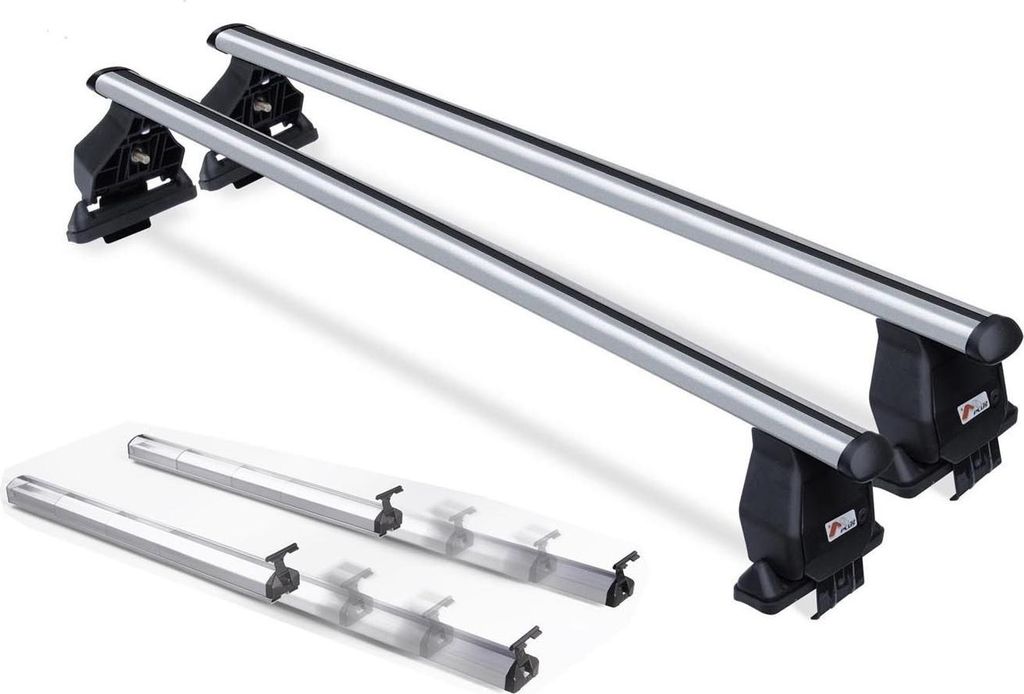 Dachträger VDP Tema Fix&Slide kompatibel mit für Mazda 2 (5Türer) 2004-2007 Alu