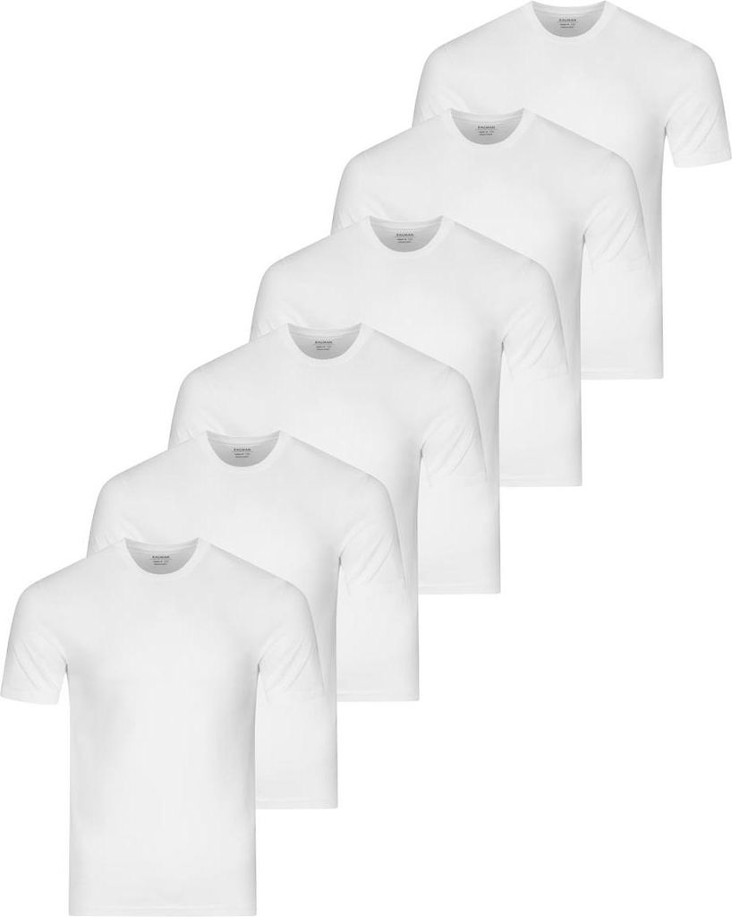RAGMAN 6er Pack Basic Unterhemd / Shirt Kurzarm Bequem und atmungsaktiv, Vielseitiges Basic, Optimale Passform
