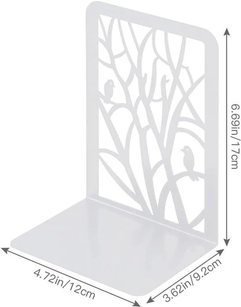 Étagère murale blanche en métal robuste pour livres - Style industriel