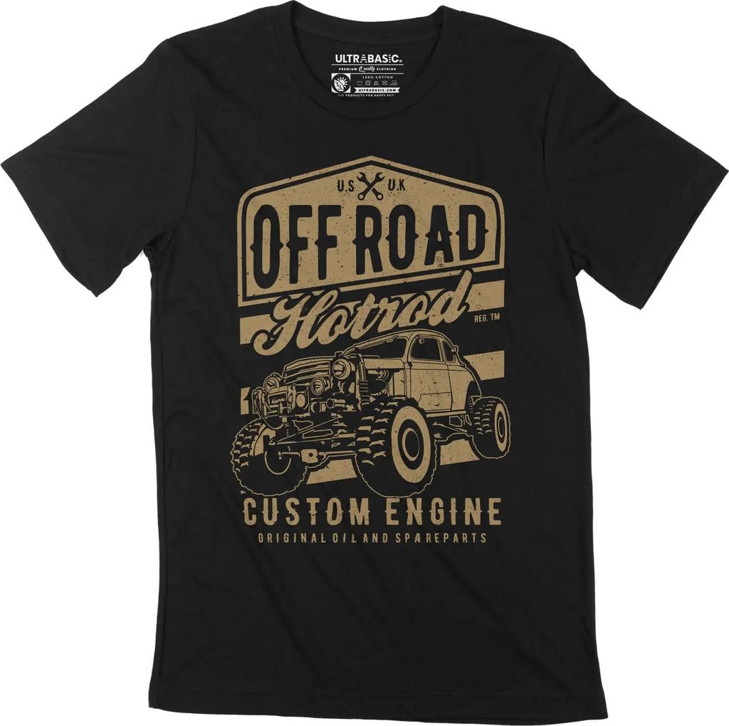 Herren Grafik T-Shirt Offroad-Hotrod - Spezialmotor – Offroad Hotrod - Custom Engine – Öko-Verantwortlich Vintage Jahrgang Kurzarm Lustige Druck