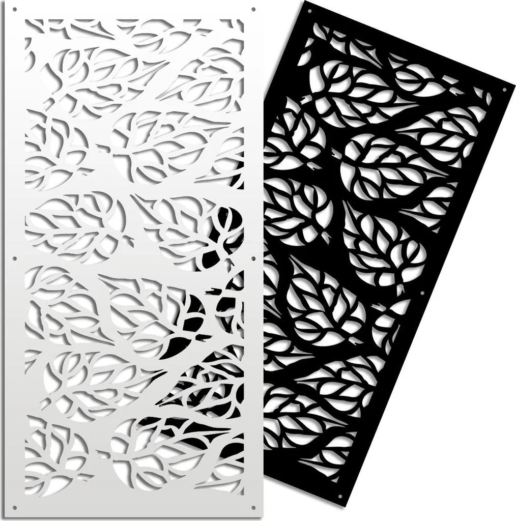 BUTTERLEAF - Pannello in PVC traforato - Parasole 47x94 cm nero