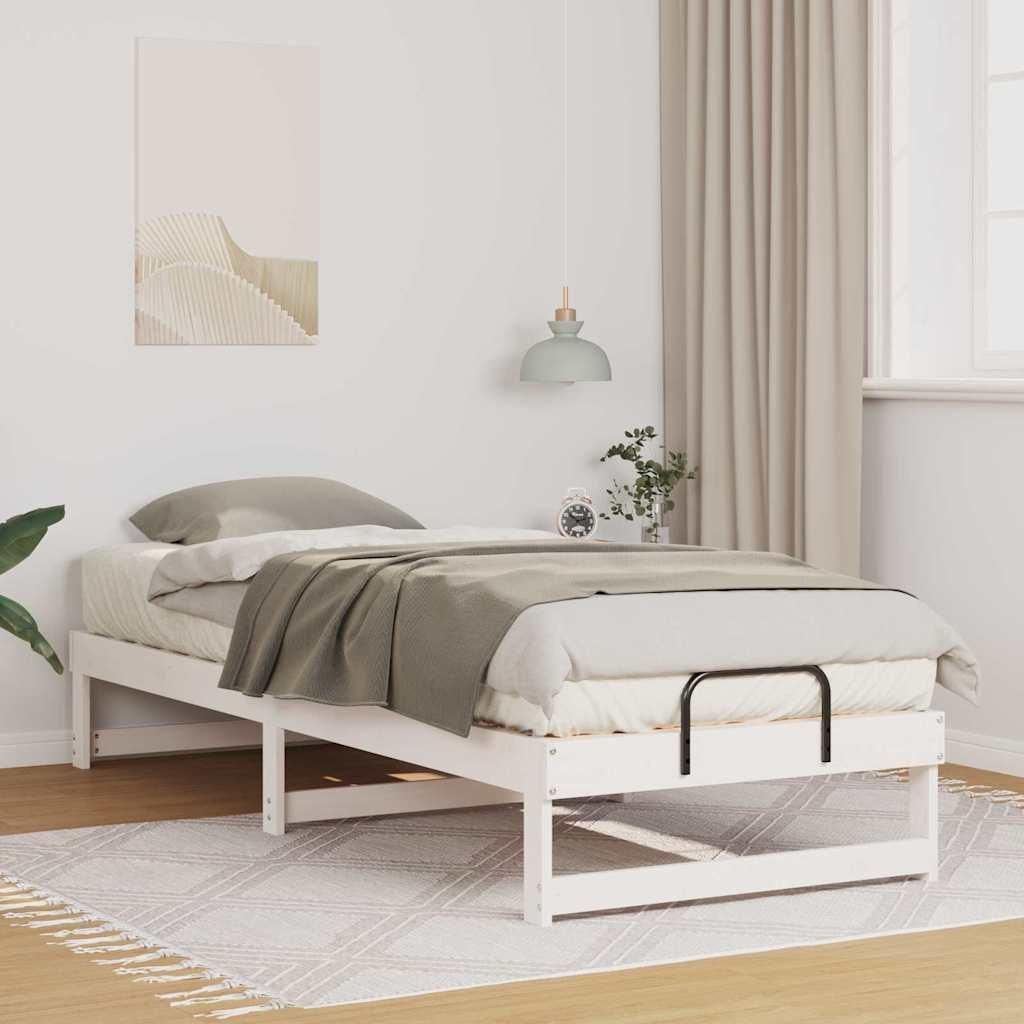 Maison Exclusive - Bettrahmen Weiß 80 x 200 cm Massives Kiefernholz