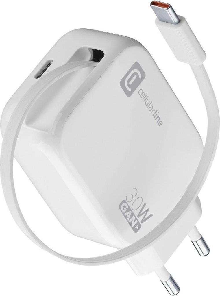 USB Typ-C Travel Charger Roller 30W White (61287) Produktbild 