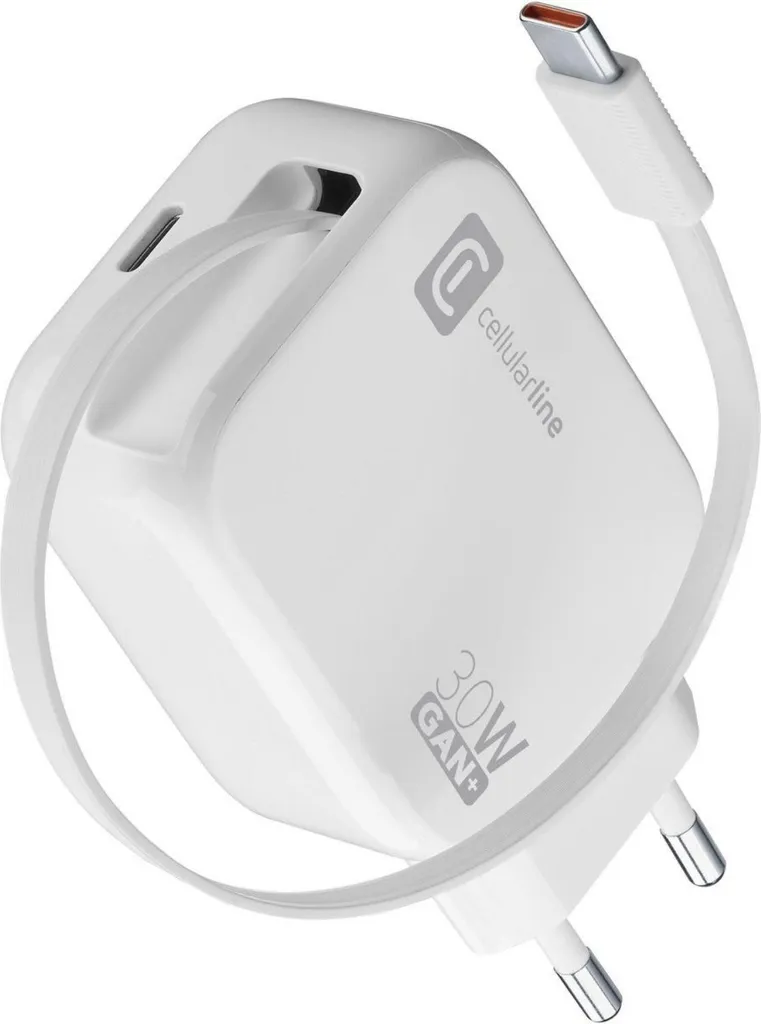 Chargeur Rapide 30W Puissance Rétractable pour Tablette et Smartphone AC