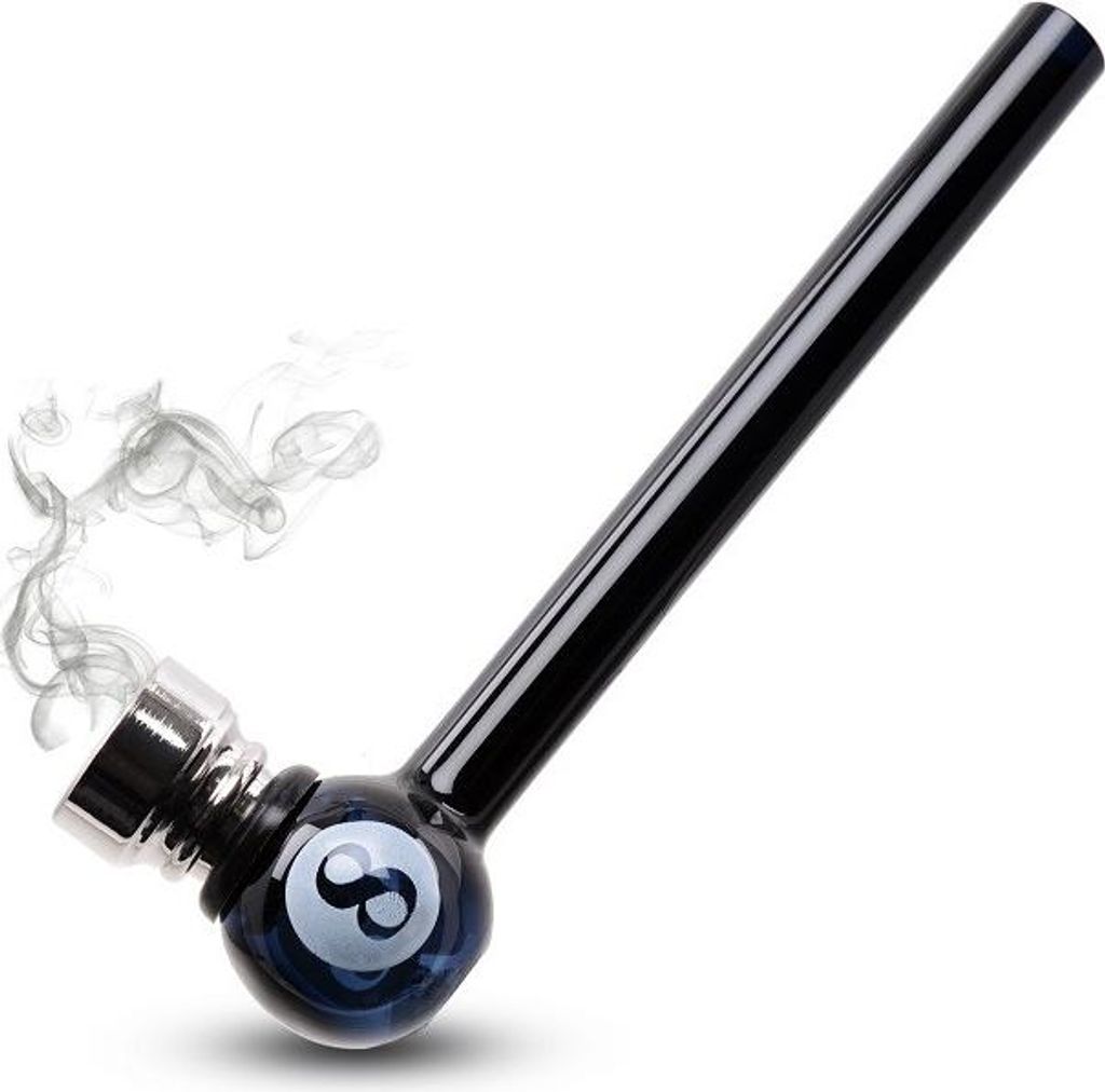 8-Ball Glaspfeife aus dickem, hitzebeständigem Glas, 11,5 Produktbild 