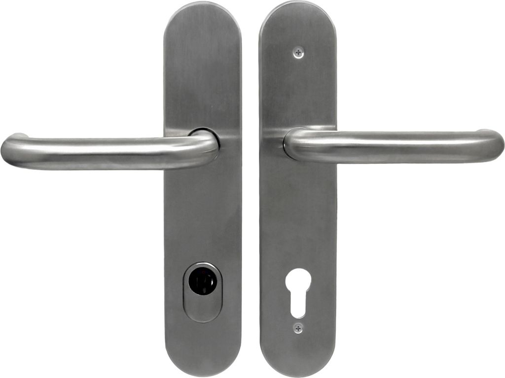 Edelstahl Haustür Schutzbeschlag 1586 U-Form HS-92mm ES1 Dr/Dr Türdrücker