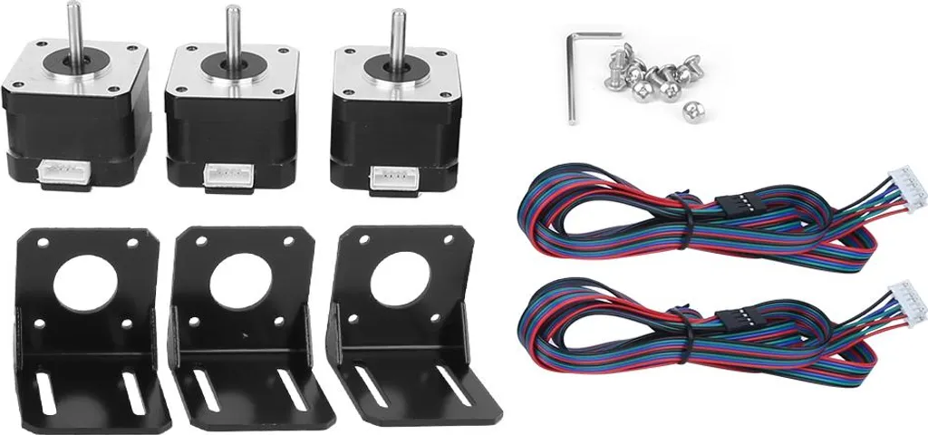 Accessoire moteur pas à pas NEMA 17 42BYGHW609 noir 12V pour CNC et 3D