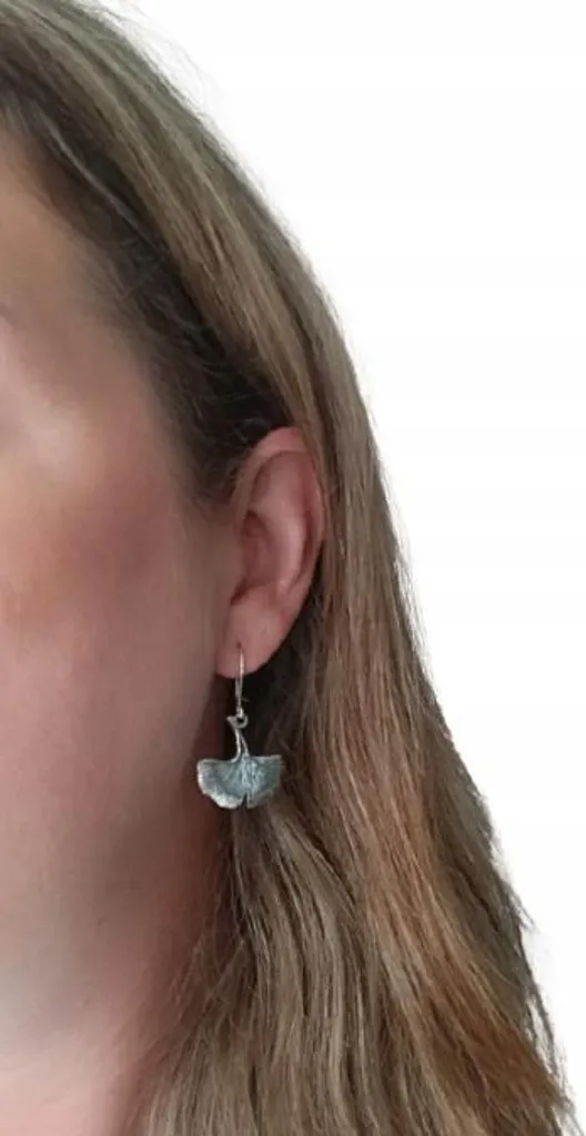 Boucles d'oreilles Ginkgo Biloba en Argent 925 et Acier - Modèle Beagle