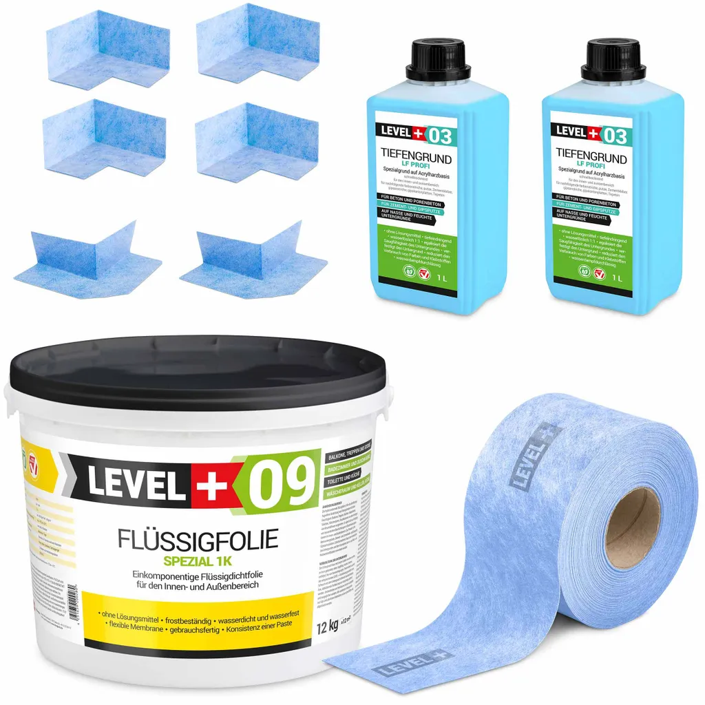 Système d'étanchéité liquide pour douche et balcon Level+ 12 kg