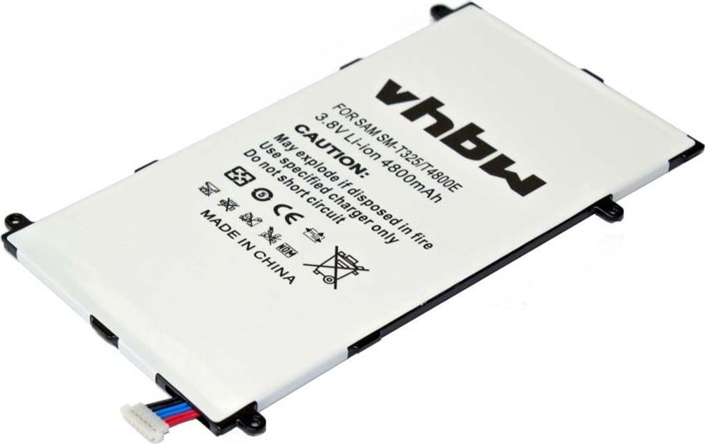 vhbw Akku Ersatz für Samsung T4800E für Tablet Pad (4800 mAh, 3,8 V, Li-Polymer)