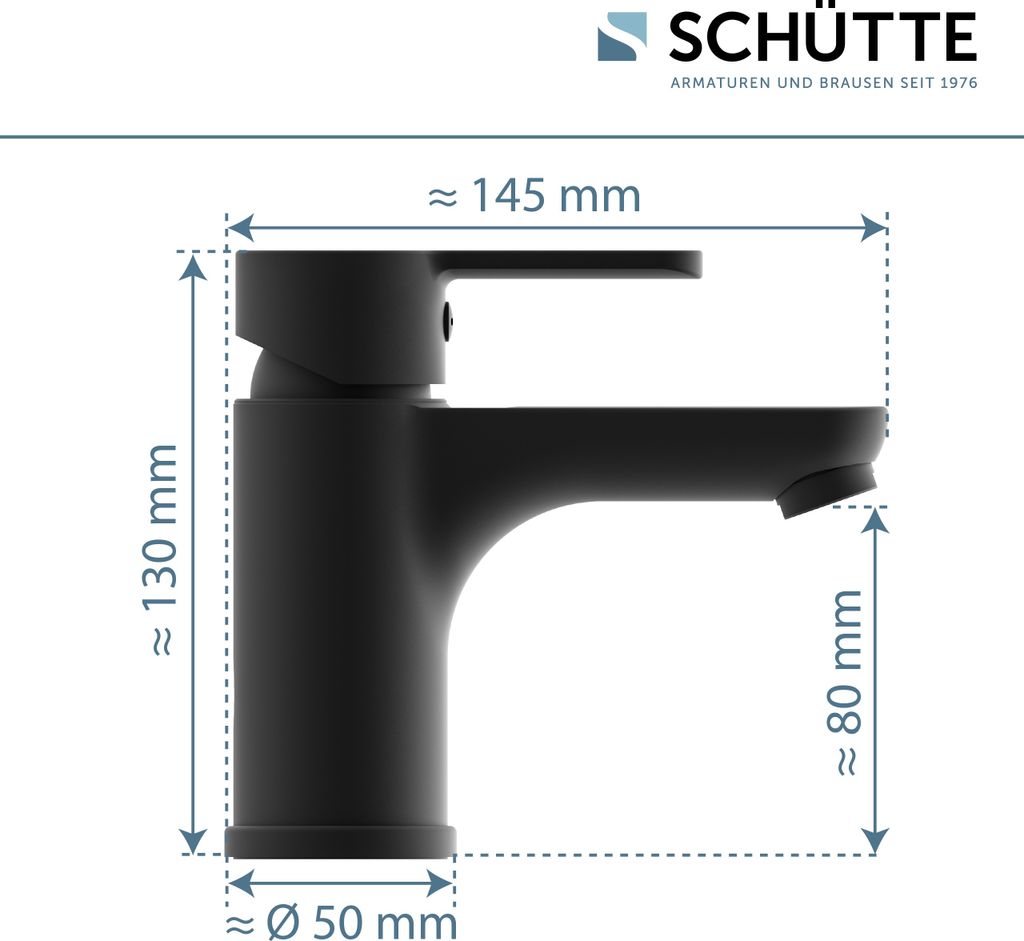 SCHÜTTE Waschtischarmatur Denver, Mischbatterie mit PopUp Produktbild 5