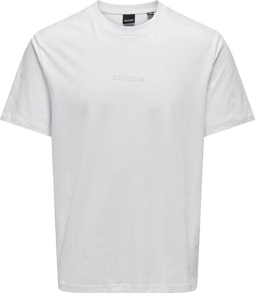 ONLY & SONS Weiches Jersey T-Shirt Rundhals Gummidruck Komfort Größe: L