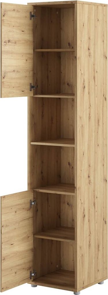 Furniture24 Beischrank Bed Concept Lenart BC8, Schrank, Hochschrank, 2 Türiger Artisan Eiche