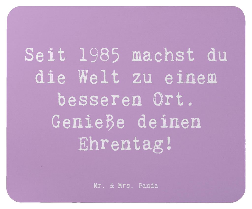 Mr. & Mrs. Panda Mouse Pad Spruch 1985 Geburtstag - Lavendeltraum - Geschenk, mauspad laptop, Glückwunsch, Alter, Geburtstagsgeschenk, computer mo...
