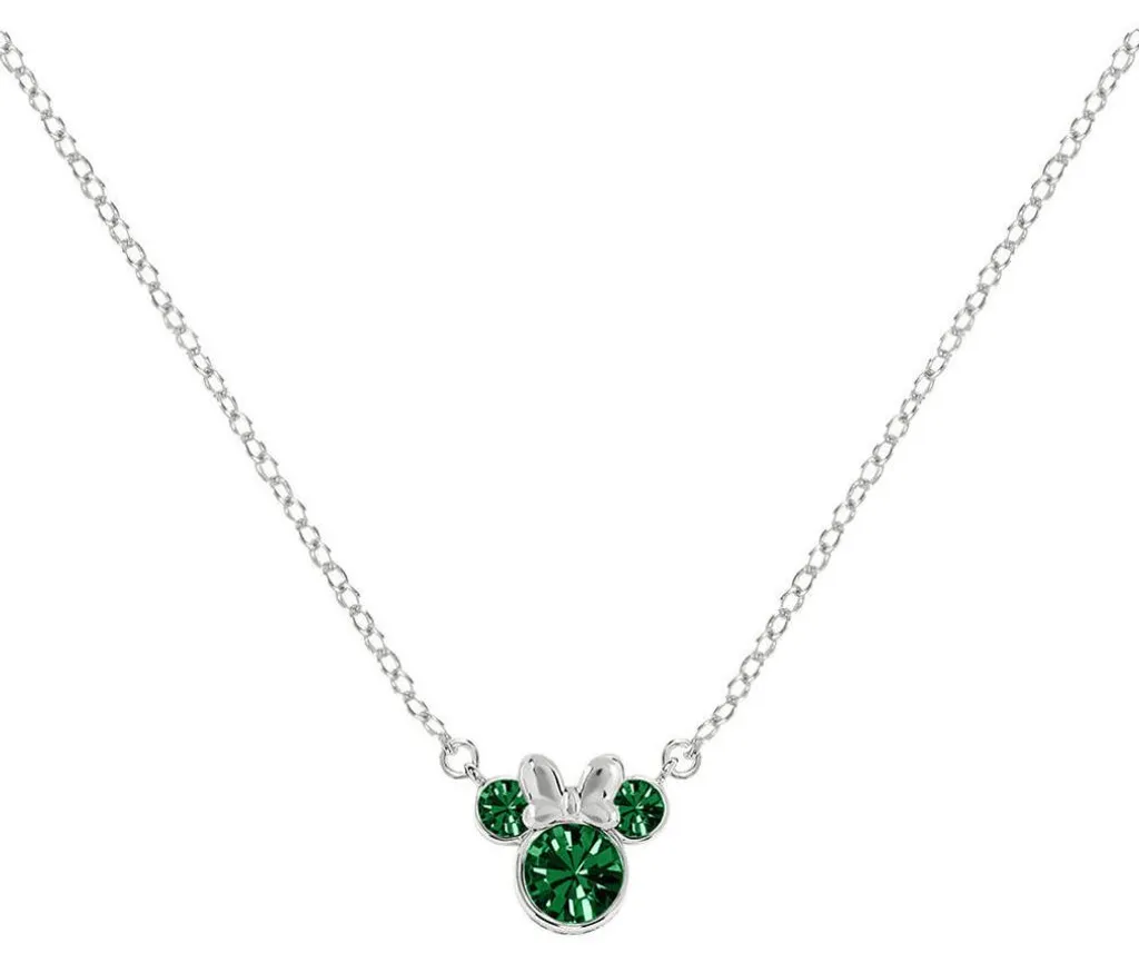Pendentif Minnie Disney en Argent pour Femme - Collier Maille Forçat 45cm