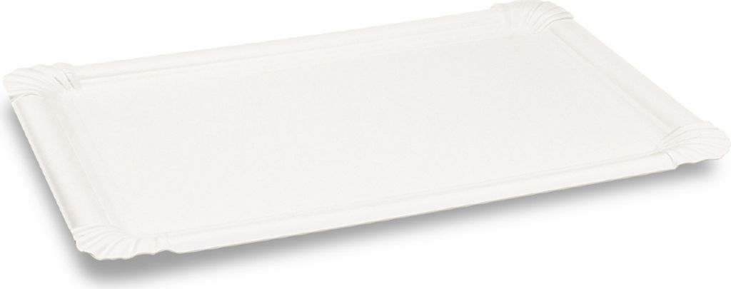 500 Pappteller Snackteller Imbissteller eckig Frischfaser Weiß 16 x 22,5 cm