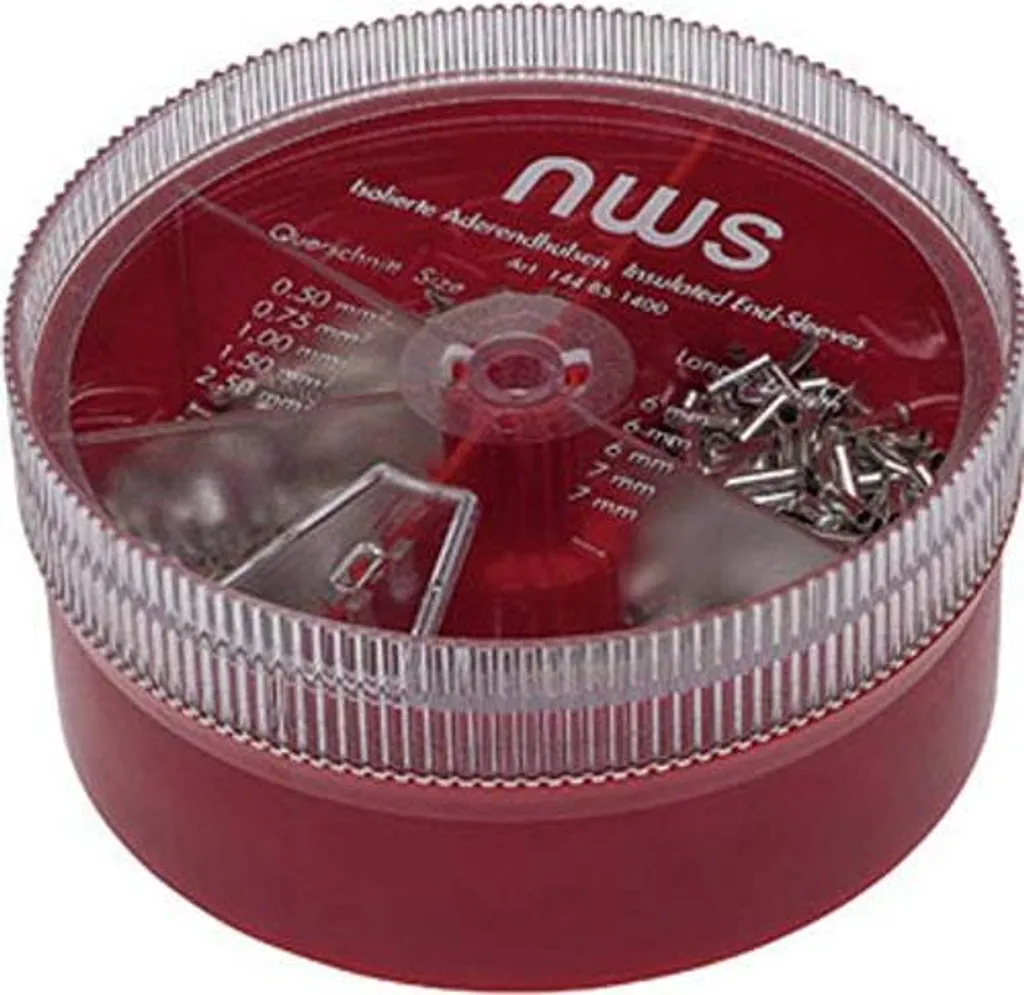 Coffret d'embouts de câblage isolés NWS 144-BS-1400 pour électricien