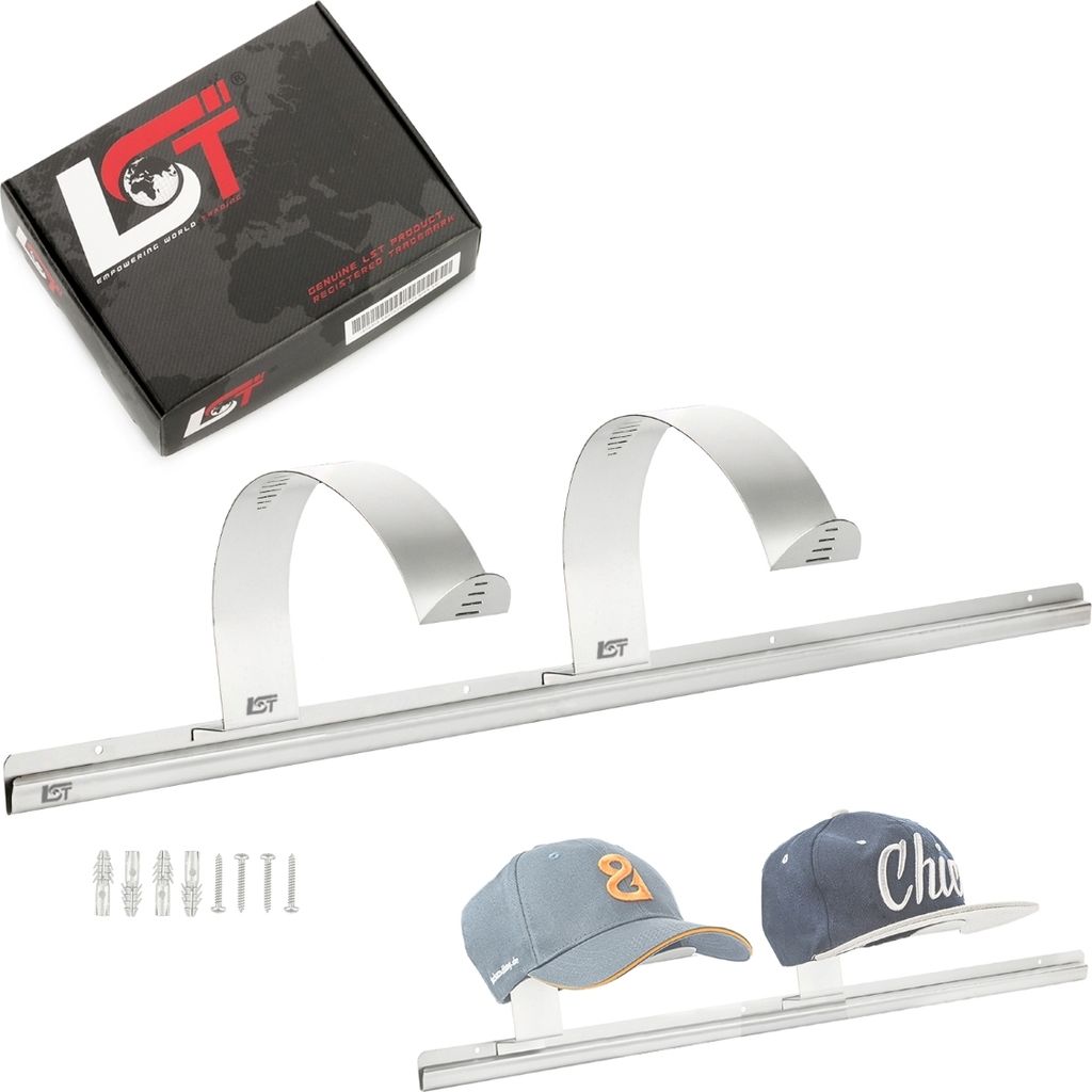 Original LST Edelstahl Klemmleiste mit 2 Cap-Halter für Baseballcaps Mützen