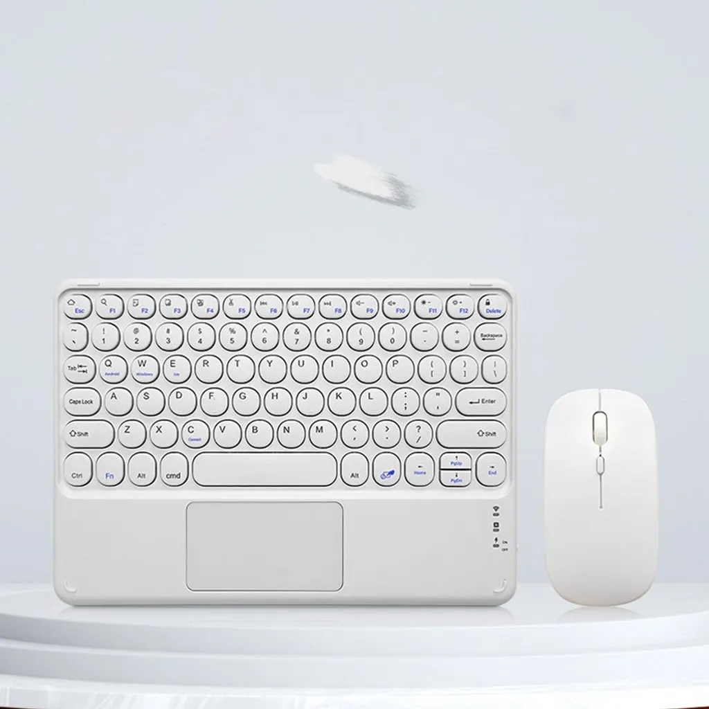 INF Tastiera Bluetooth con Touchpad e Mouse Combo Bianco - Offerta Set