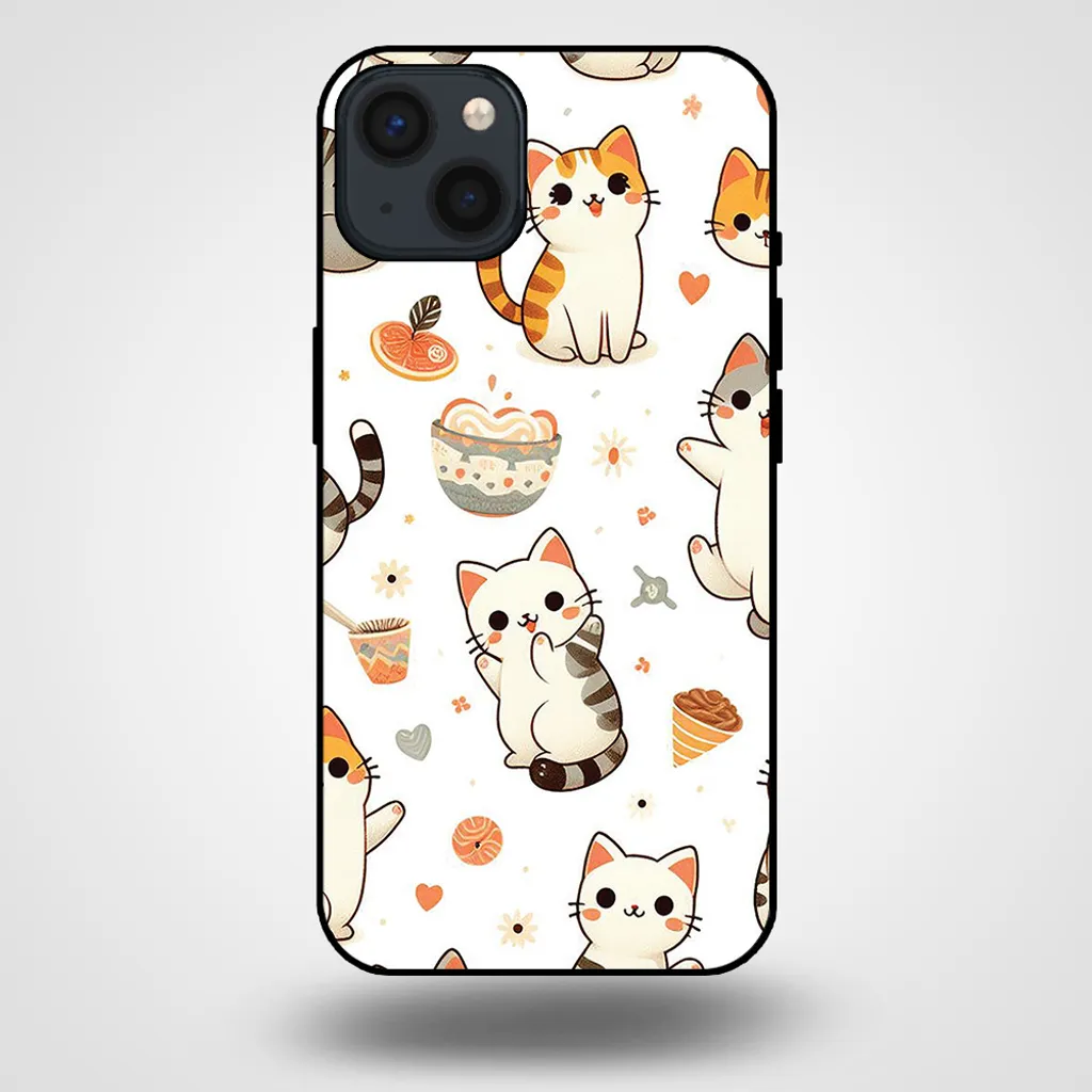 Smartphonica Custodia per iPhone 13 con stampa di gatti - cover posteriore in TPU con disegno di gatti