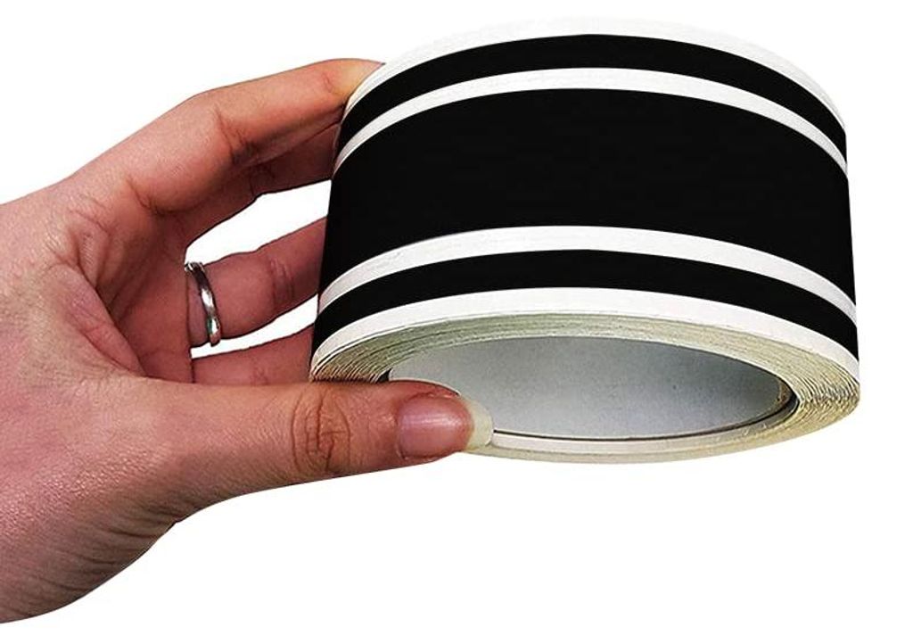 Strisce adesive decorative per auto, a tre fili, nere, 50 Immagine del prodotto 