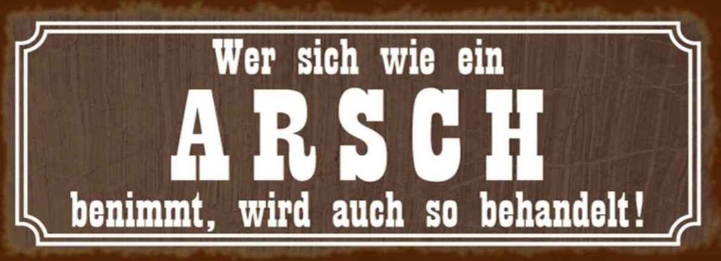 vianmo Holzschild 10x27 cm wer sich wie ein Arsh benimmt Dekoration