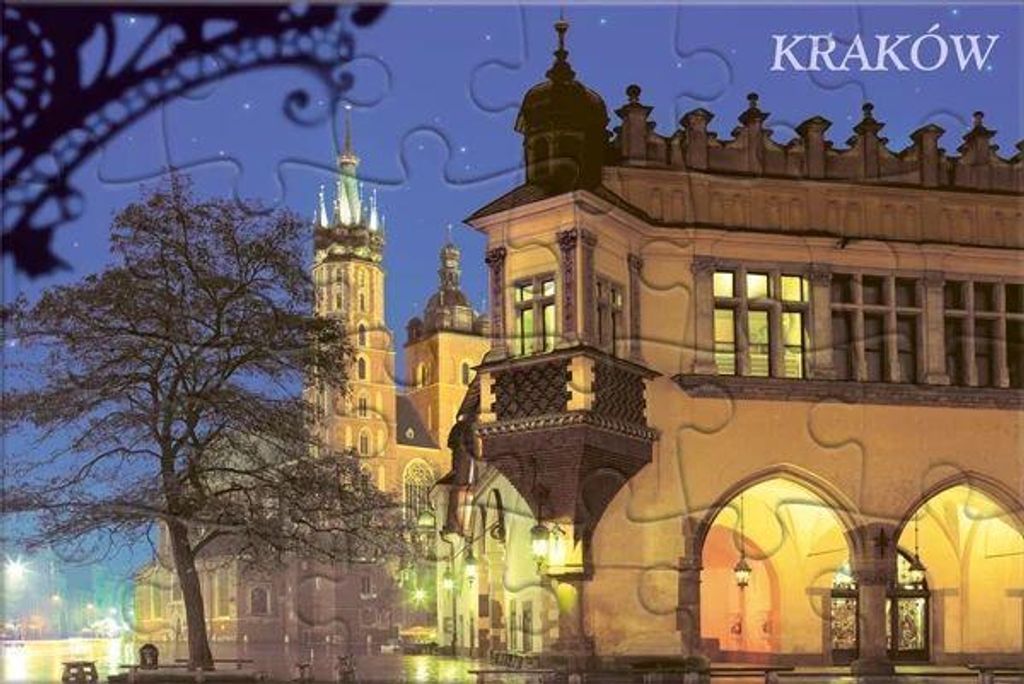 Puzzle 24 Teile Postkarte Hauptplatz Krakau, Polen 900428 Castorland