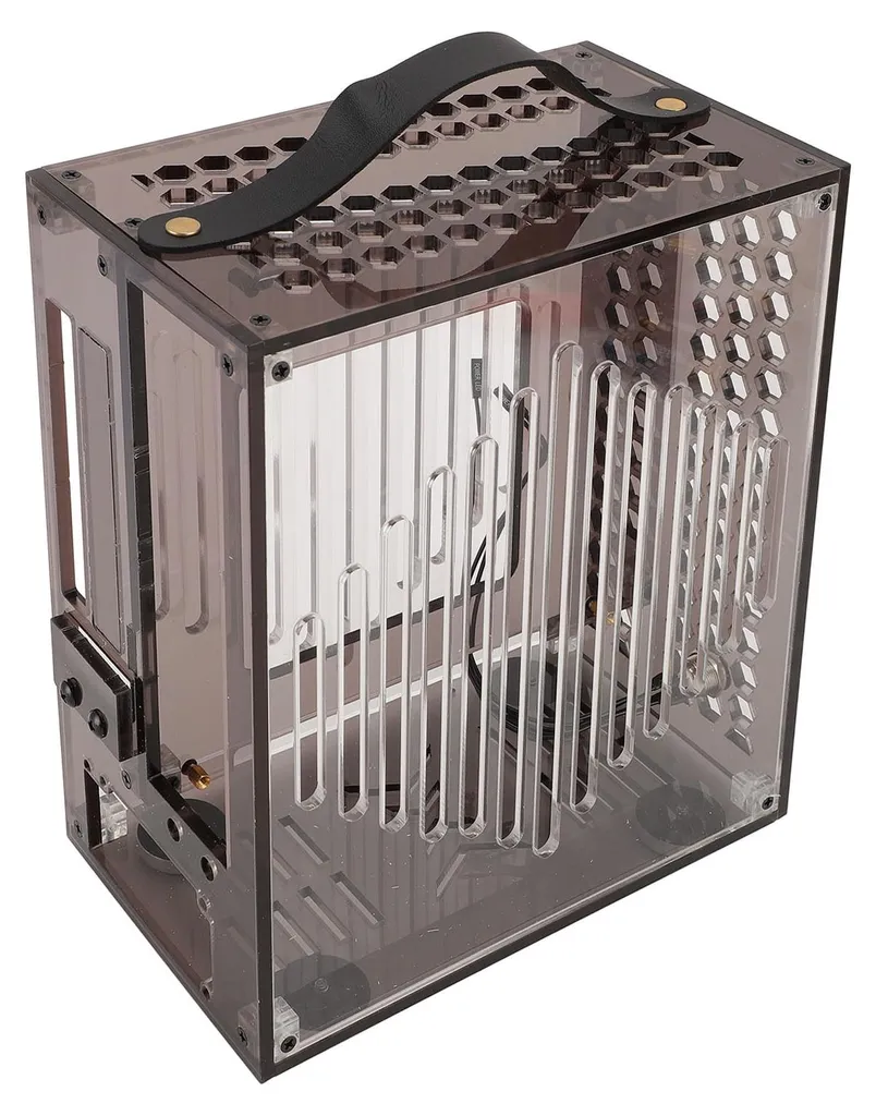 Boîtier PC ITX miniature anti-surchauffe, tour compacte noire 360 flux