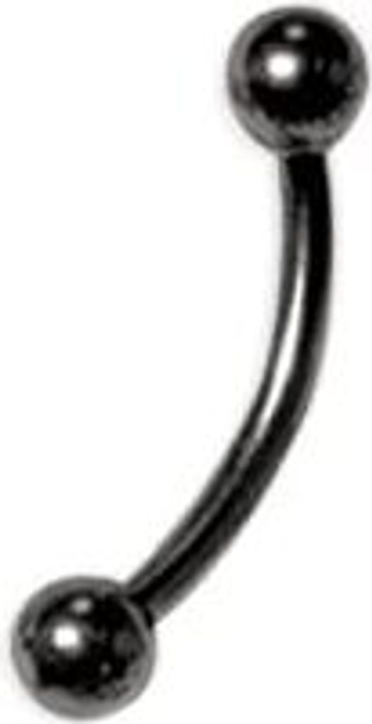 Titan Schwarz Anugenbraue Piercing G23 Glänzend Banana Produktbild 