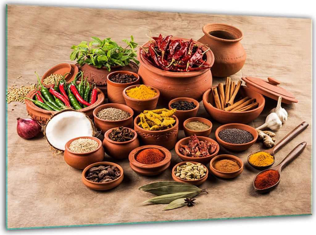 Glas Herdabdeckplatten Schneidebrett Universal 30x22cm Gewürze