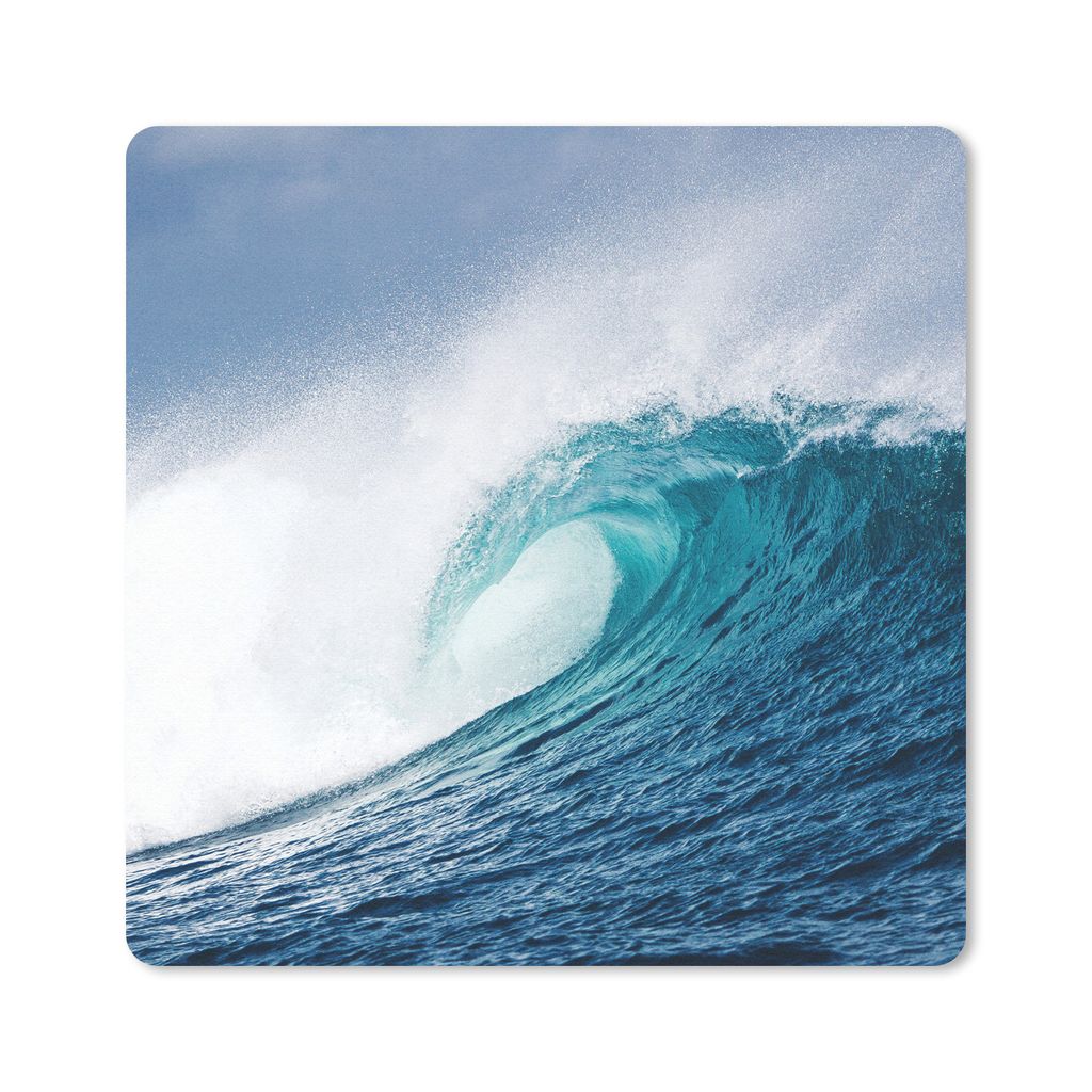 MuchoWow Mauspad Mousepad Meer - Golf - Schaum 30x30 cm - Mousepads - Maus Mat - Pad - Mausunterlage - Gaming