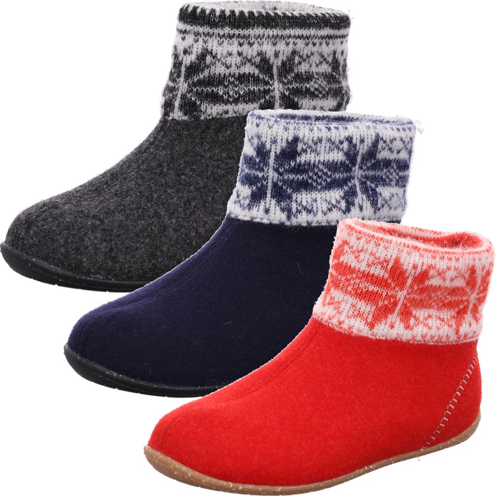 Rohde Damen Pantoffeln Stiefeletten Filz Tivoli-D 6869, Größe:42 EU, Farbe:Blau