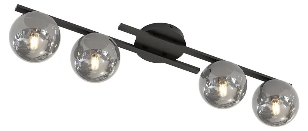 Suspension KAIRO Noire Emibig 4xE14 Métal 19x87x20 cm Luminaire Design