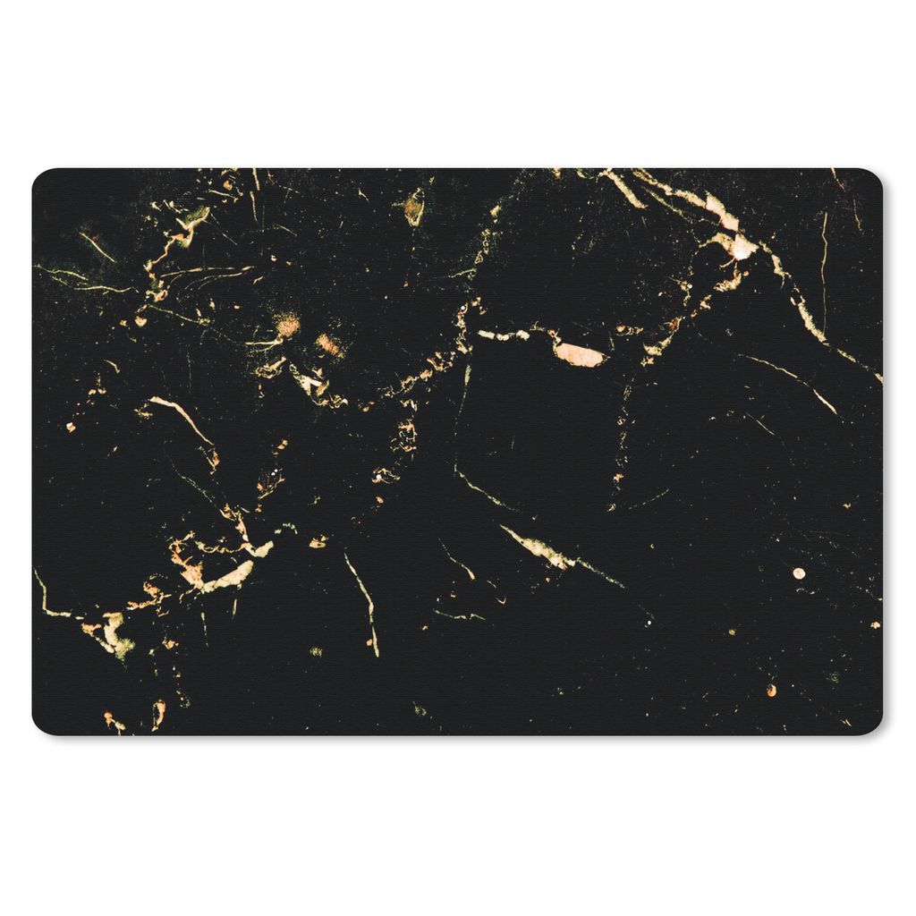 MuchoWow Mauspad Mousepad Marmor - Limette - Schwarz - Gold 27x18 cm - Mousepads - Maus Mat - Pad - Mausunterlage - Büroartikel - Desk Matten - ...