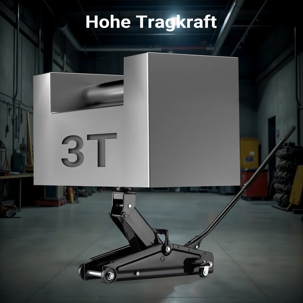 Wiltec Martinetto Idraulico 3t: Cric Professionale per Auto e SUV - 4