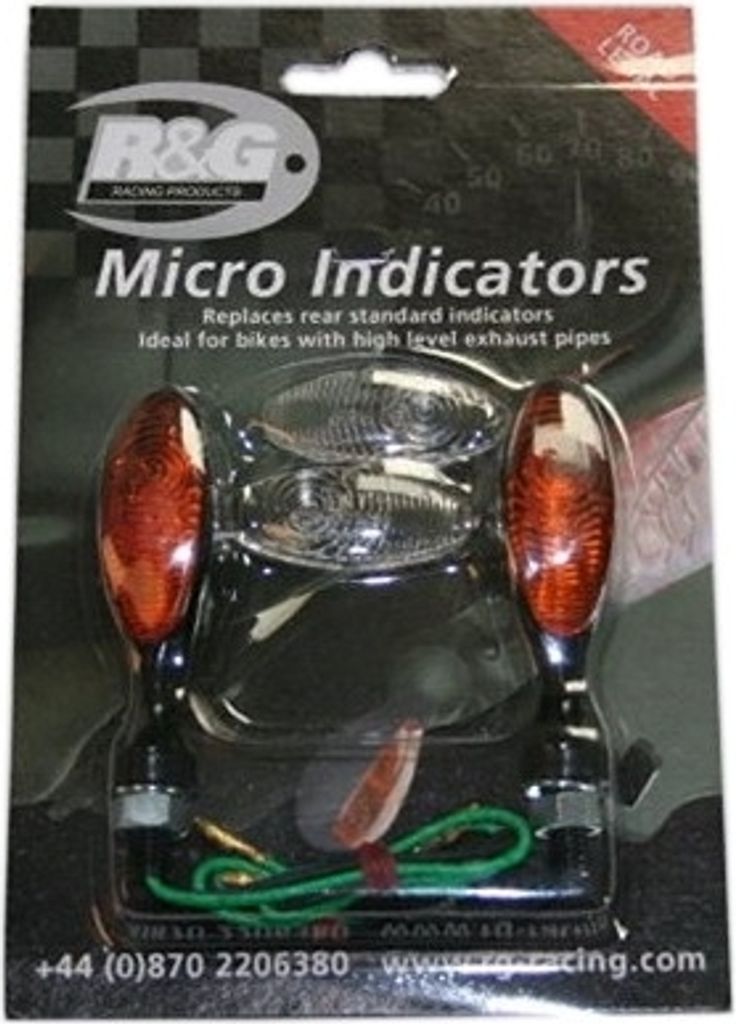 Mikroblinker auf einem Motorrad R&G (wenig)