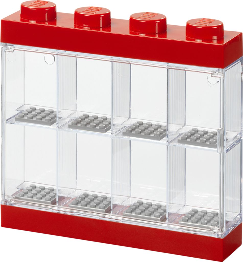 LEGO Minifiguren-Schaukasten DISPLAY CASE 8 rot