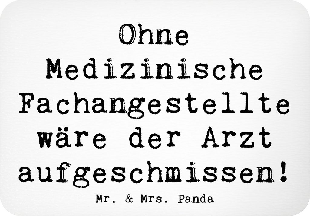 Mr. & Mrs. Panda magnet Spruch Medizinische Fachangestellte - Weiß - Geschenk, Berufsgestaltung, whiteboardmagnet, zettelhalter, Berufsliebe, Noti...