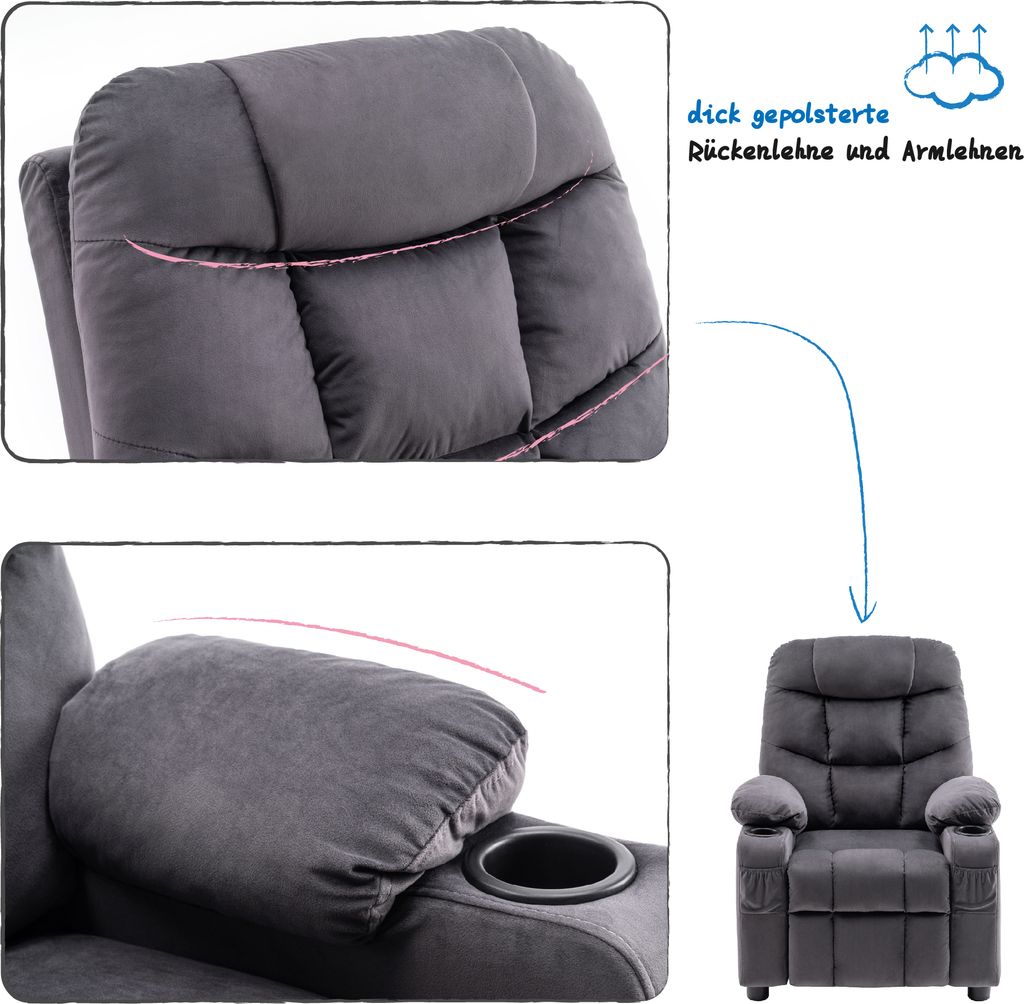 MCombo Kids Sessel Jugend- und Kindersofa Kindersessel mit Produktbild 6