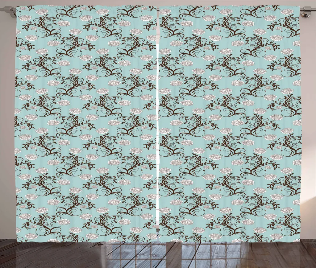 Tende Camera ABAKUHAUS 280x175 cm - Vintage Rustico Seafoam Brown