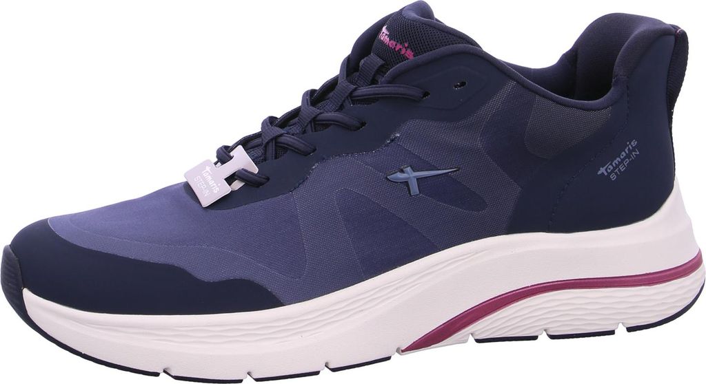 Tamaris Damen Sneaker Textil Mesh Vegan 1-23786-45, Größe:38 EU, Farbe:Blau